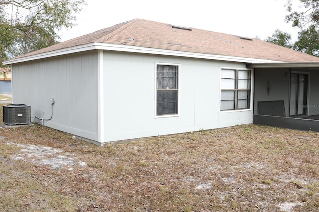 view of home's exterior featuring central AC