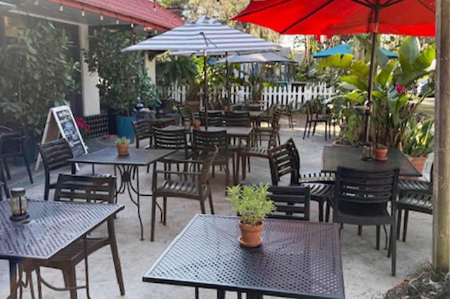 view of patio with outdoor dining space