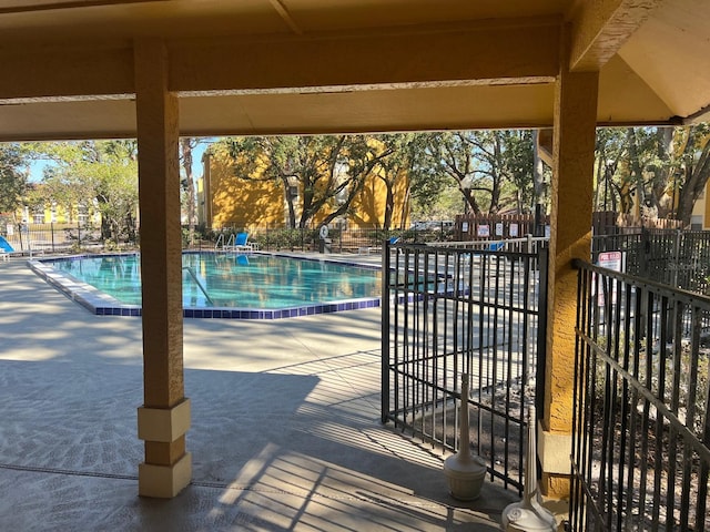 view of pool with a patio