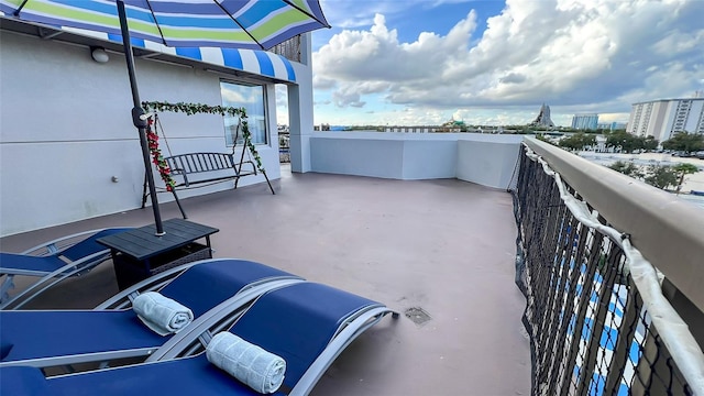 view of patio / terrace featuring a balcony