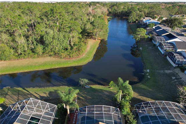 2981 Viscount Cir, Kissimmee, FL 34747 - drone / aerial view of a large body of water and a heavily wooded area