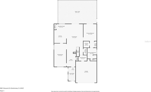 2981 Viscount Cir, Kissimmee, FL 34747 - view of room layout