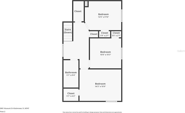2981 Viscount Cir, Kissimmee, FL 34747 - view of floor plan / room layout