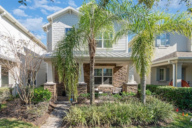 view of front of property with a porch