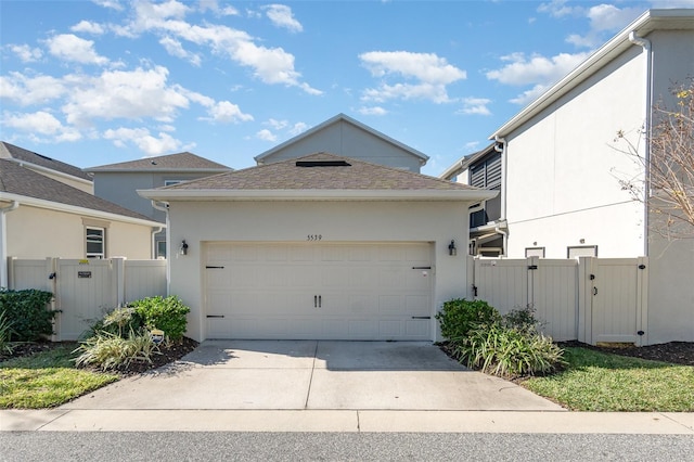 view of front of home featuring a garage