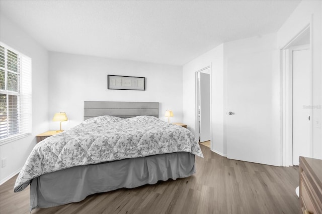 bedroom featuring light hardwood / wood-style flooring