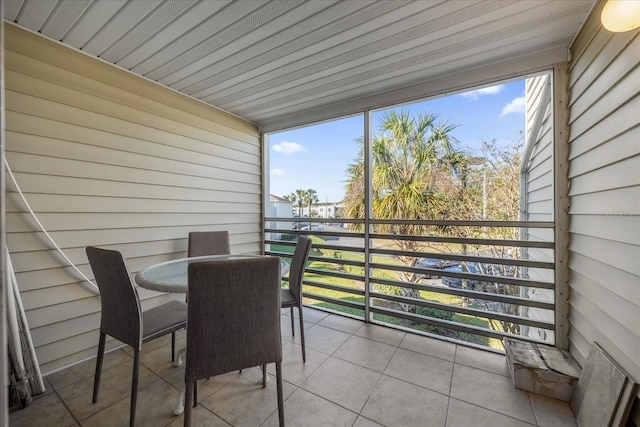 view of sunroom