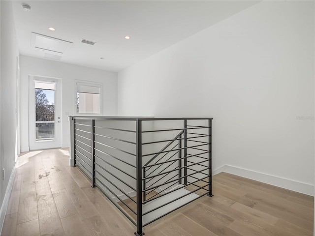 hallway featuring light hardwood / wood-style floors