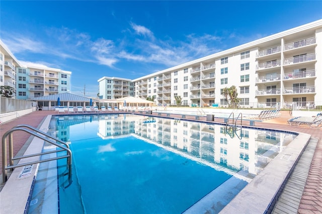 view of pool with a patio area