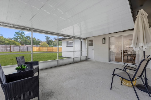 view of sunroom / solarium