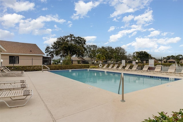 view of pool with a patio area