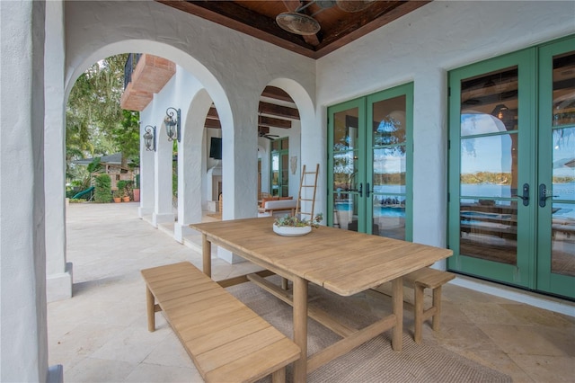 view of patio with french doors