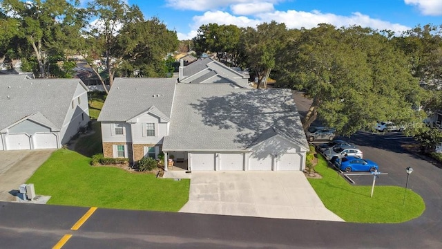 bird's eye view with a residential view