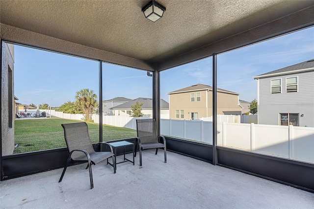 view of sunroom