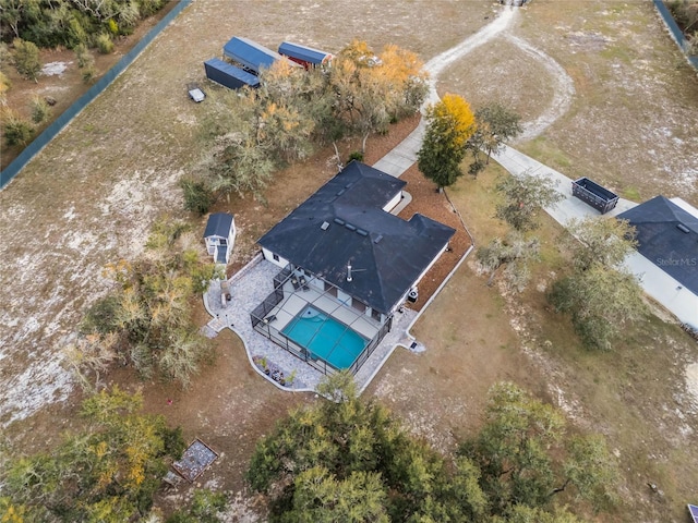 1681 E Evelyn St, Hernando, FL 34442 - view from above of property featuring a pool area