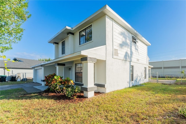 view of front of house with a front yard