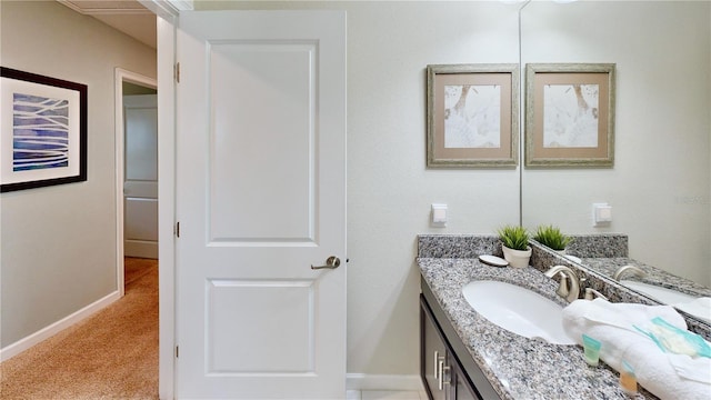 bathroom featuring vanity