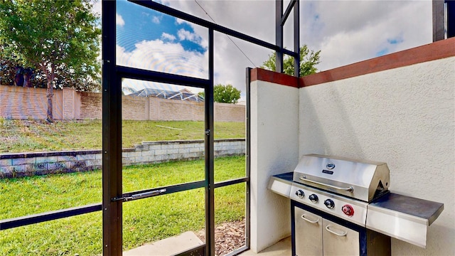 view of sunroom / solarium