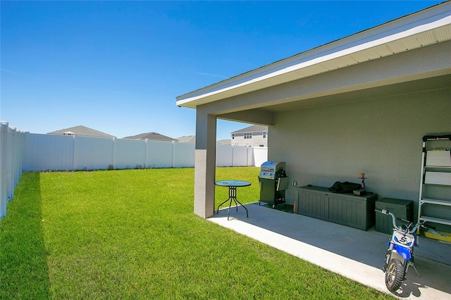 view of yard featuring a patio