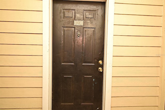 view of doorway to property