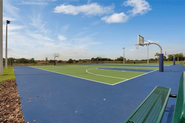 view of basketball court