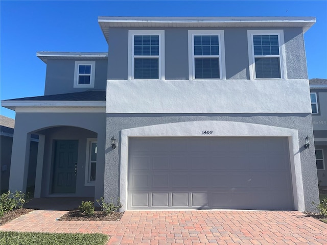 view of front of house featuring a garage