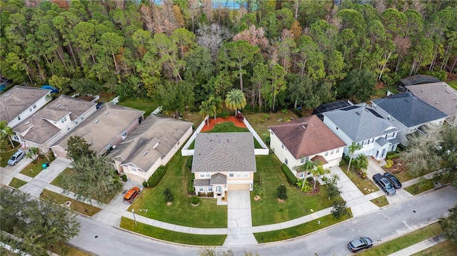 aerial view featuring a residential view