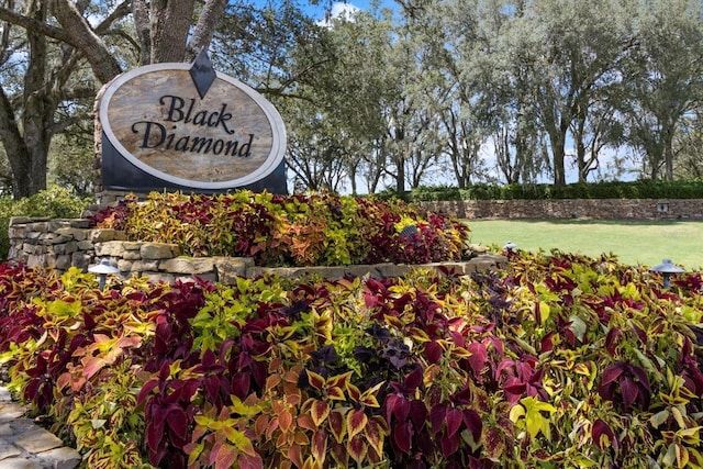 view of community sign