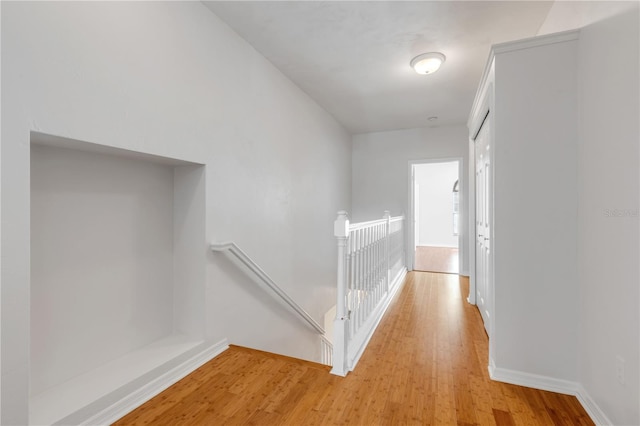 hall featuring light hardwood / wood-style floors