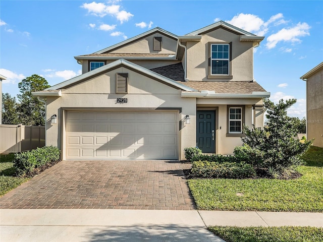 view of front of home featuring a garage