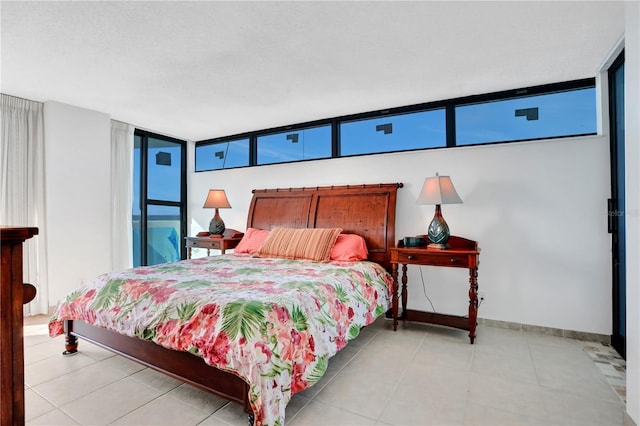 bedroom featuring a textured ceiling