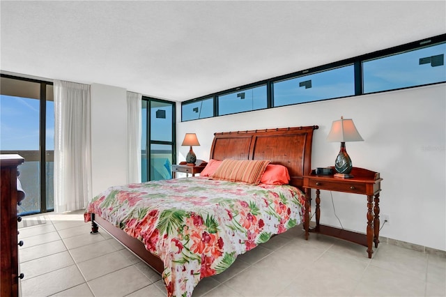 view of tiled bedroom