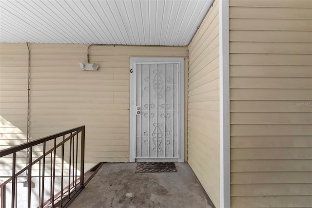 view of doorway to property