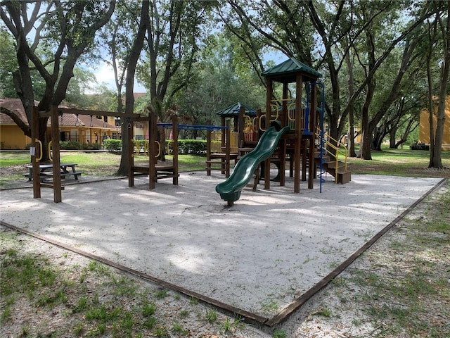 view of jungle gym