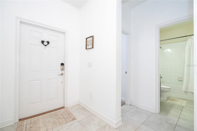 view of tiled foyer