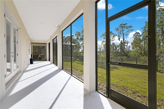 view of sunroom