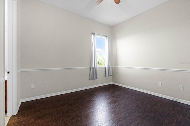 1108 Darnaby Way, Orlando, FL 32824 - unfurnished room featuring baseboards, ceiling fan, and wood finished floors