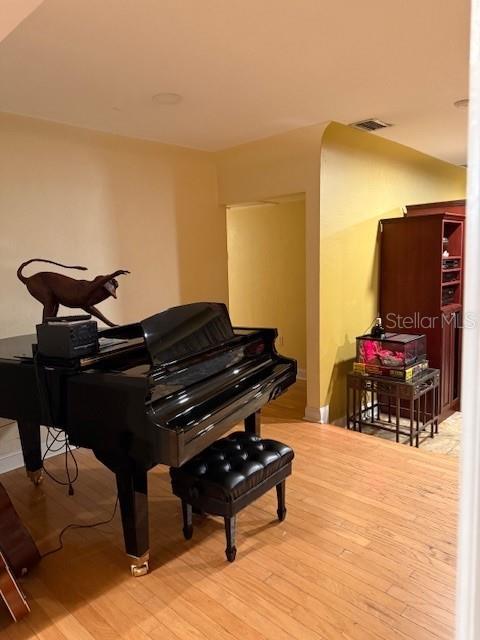 miscellaneous room featuring light wood-type flooring