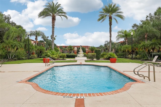 view of pool with a patio area