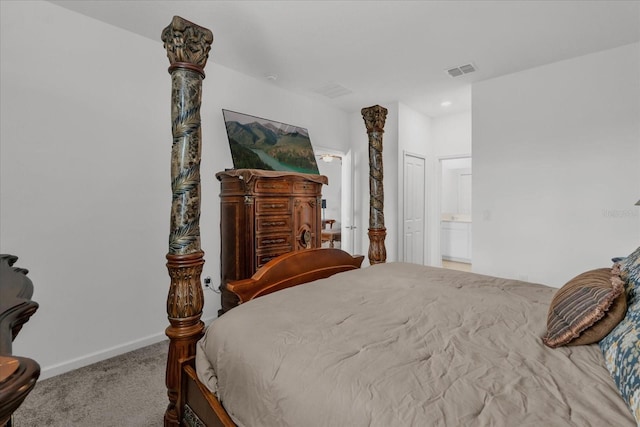 view of carpeted bedroom