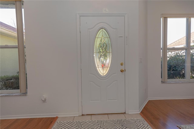 view of tiled entrance foyer