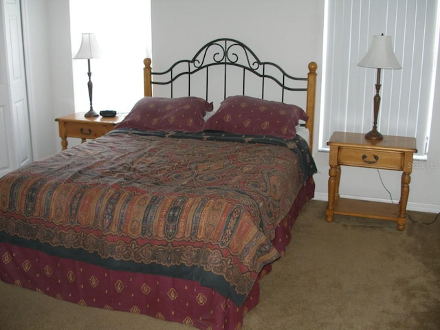 view of carpeted bedroom