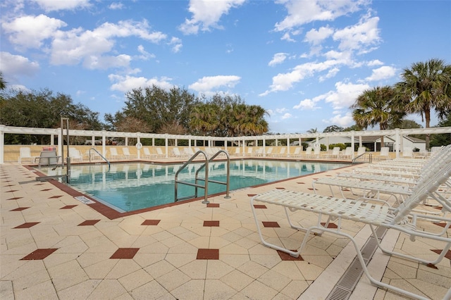 view of pool with a patio area