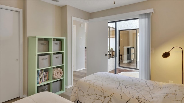 bedroom featuring a closet