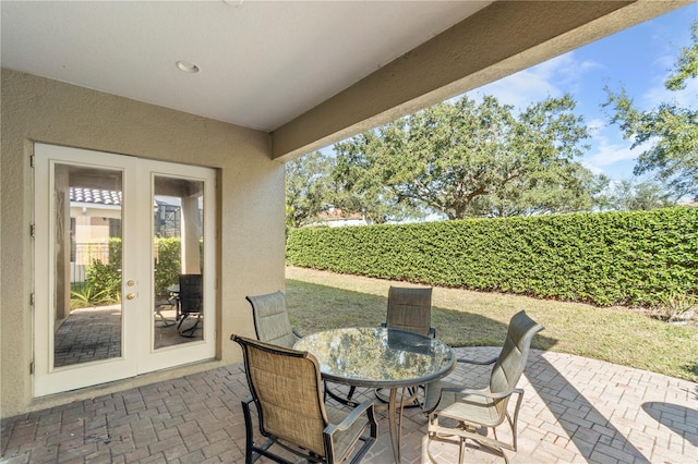 view of patio / terrace with french doors