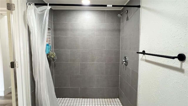 bathroom featuring walk in shower