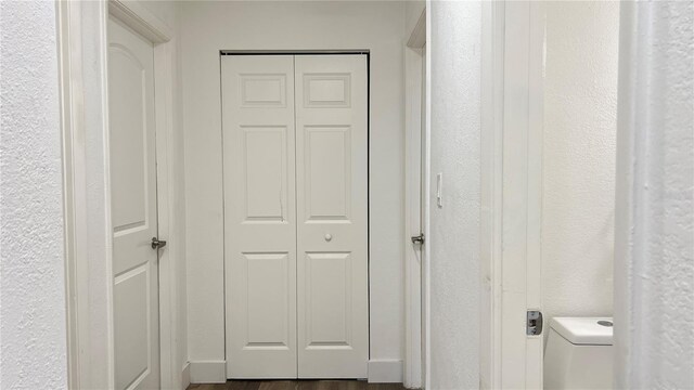 hall featuring hardwood / wood-style floors