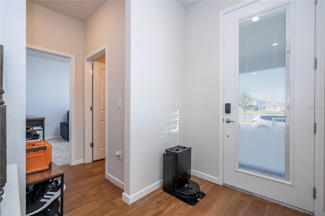 interior space with light wood-type flooring