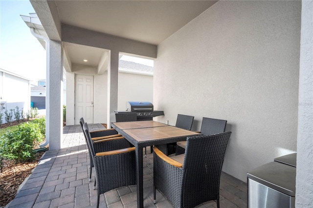 view of patio / terrace featuring grilling area