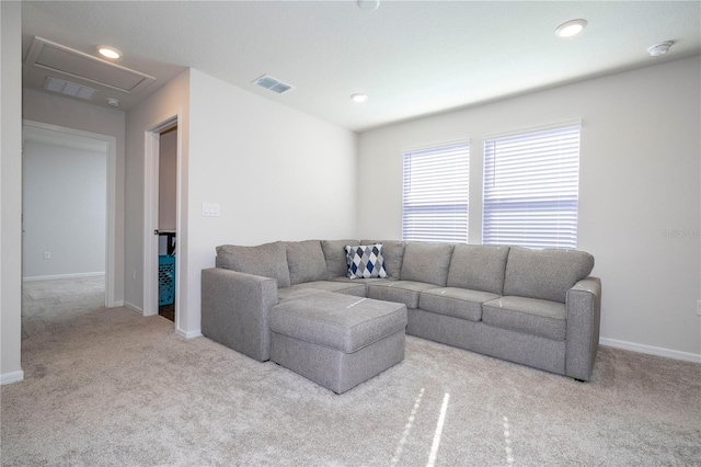 view of carpeted living room